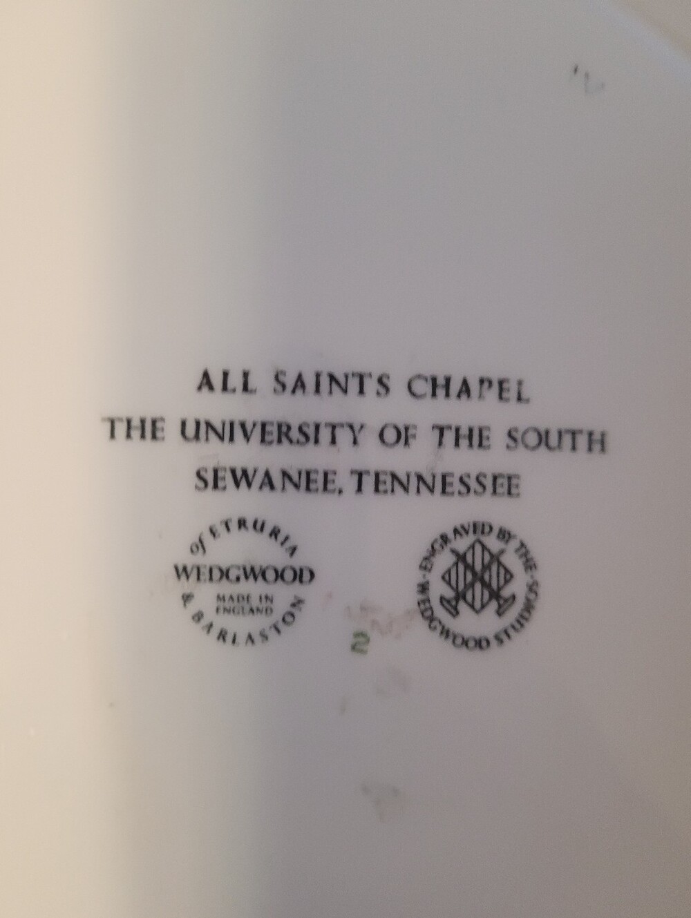 Ivory Ceramic Decorative Dinner Plate with ALL SAINTS CHAPEL- Illustration.... - Picture 2 of 2